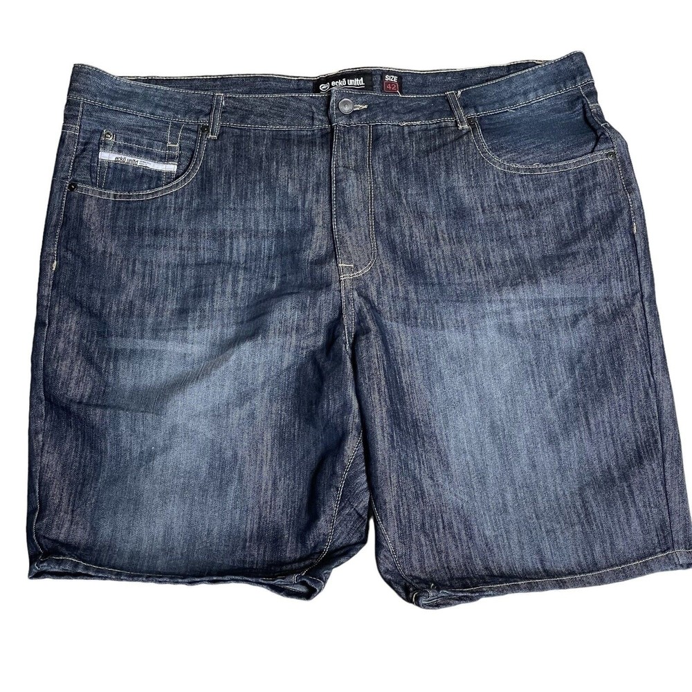 Ecko Men's Shorts 42 Black Baggy Streetwear Hip Hop Denim Raw 72  Blue Jeans
